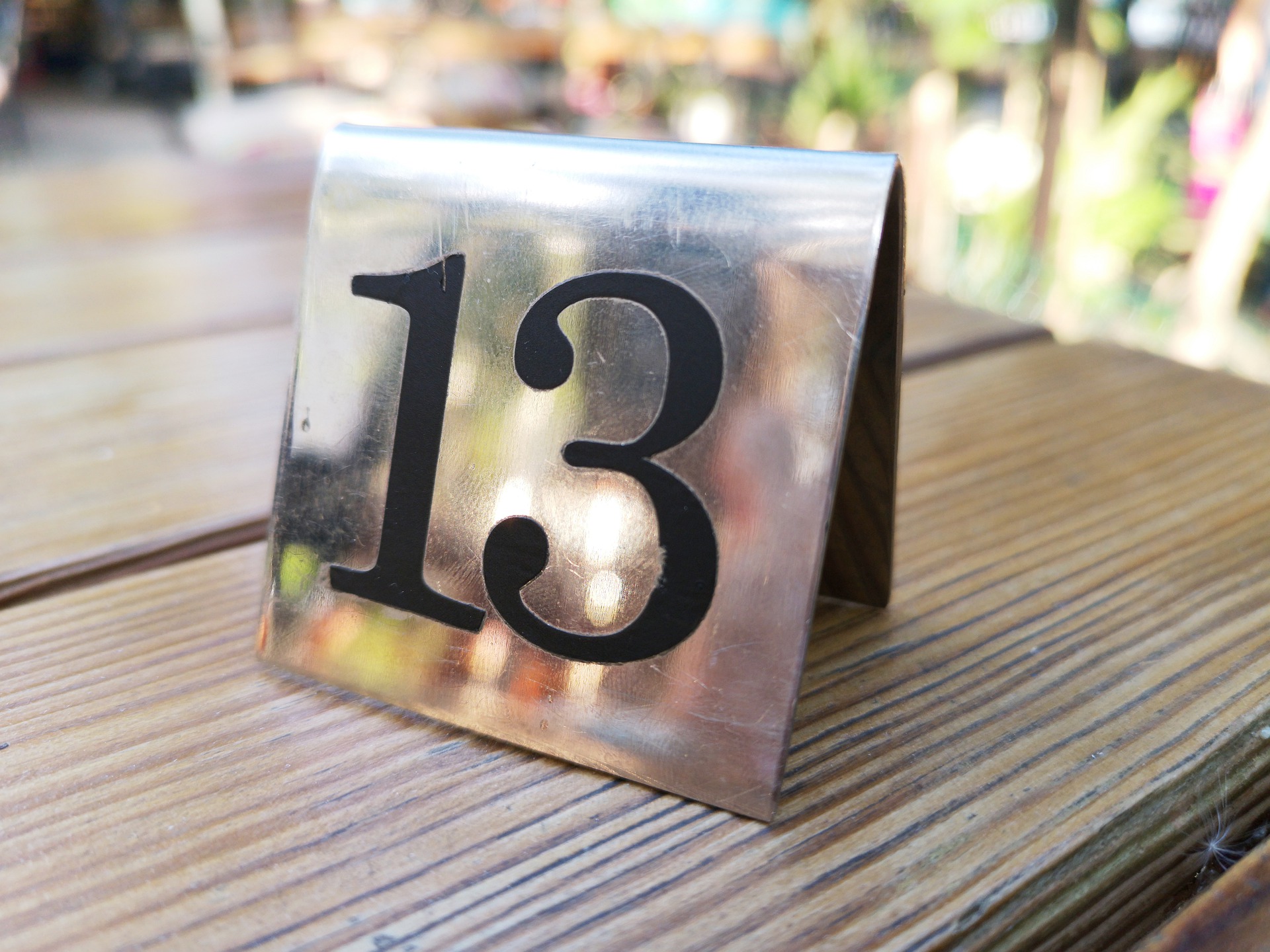 Nombre 13 sur une Table